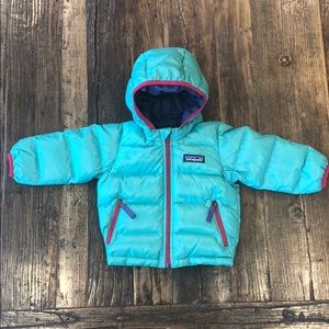 Patagonia baby hi-loft down sweater hoodie